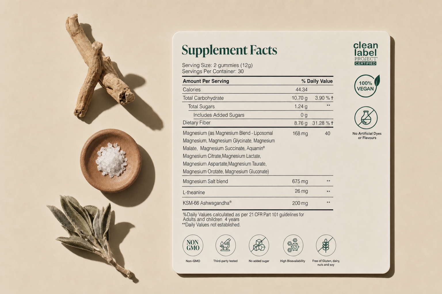 Supplement Facts label